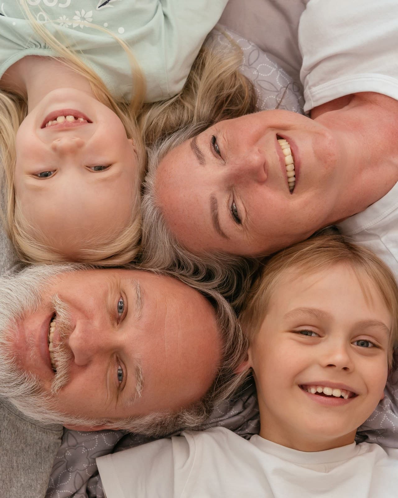 Family smiling together